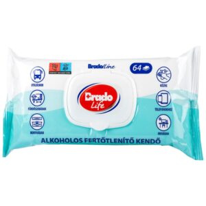 Bradolife Fertőtlenítő kendő 64db kupakos